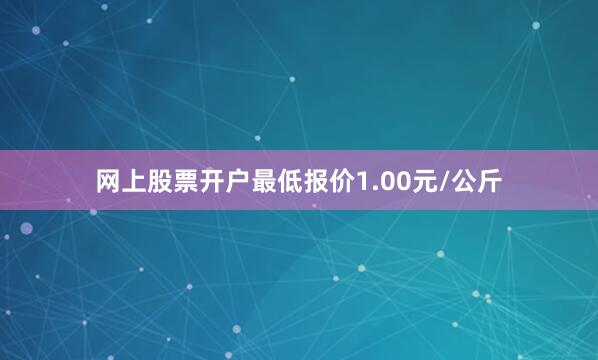 网上股票开户最低报价1.00元/公斤